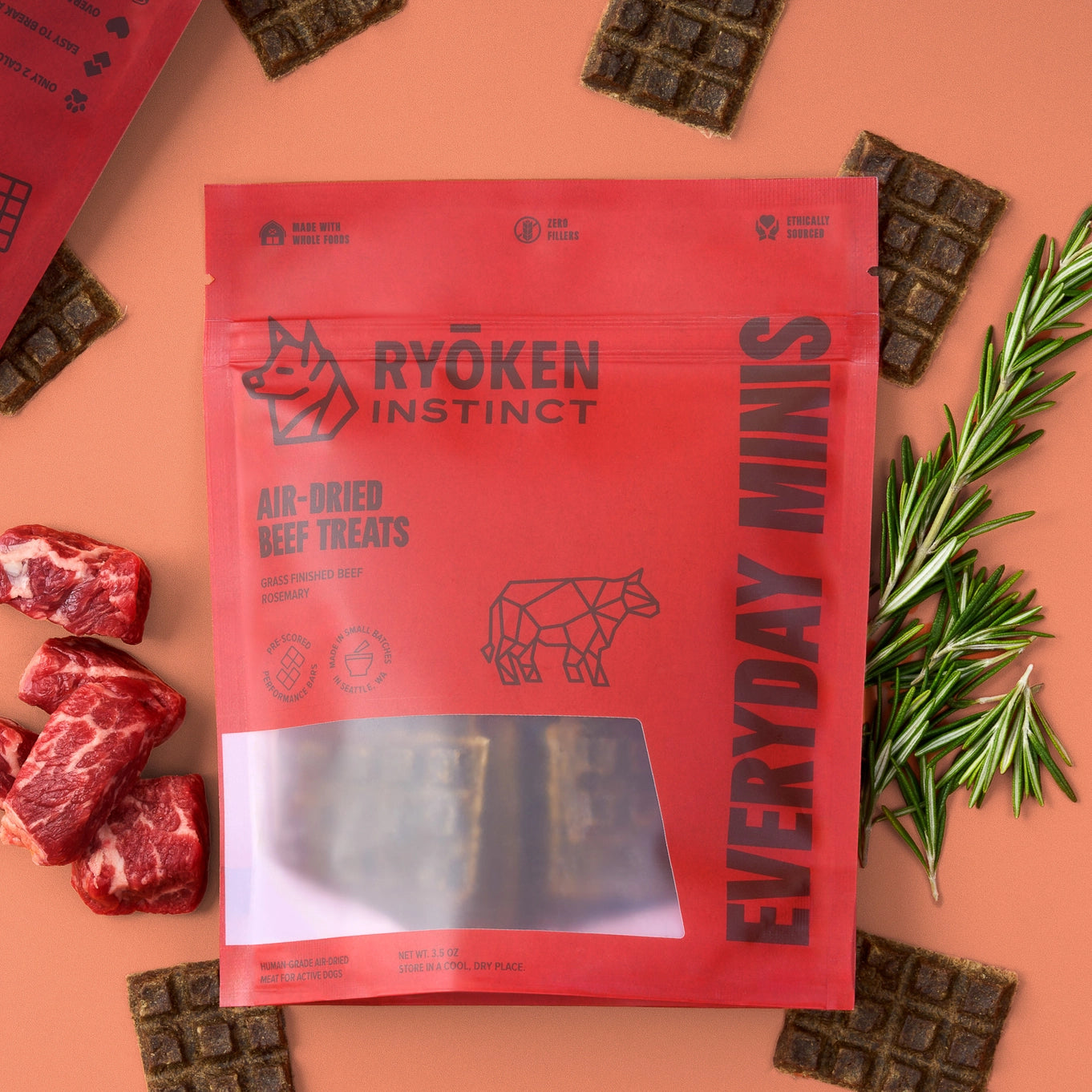 Ryōken Instinct Beef Mini Training Treats For Dogs