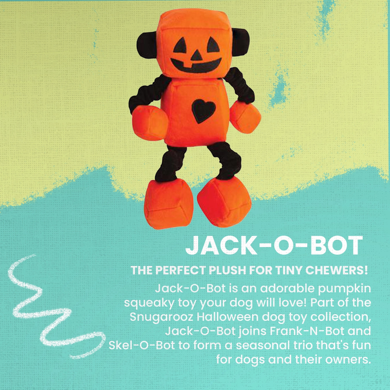 Snug Arooz Jack-O-Bot Dog Toy