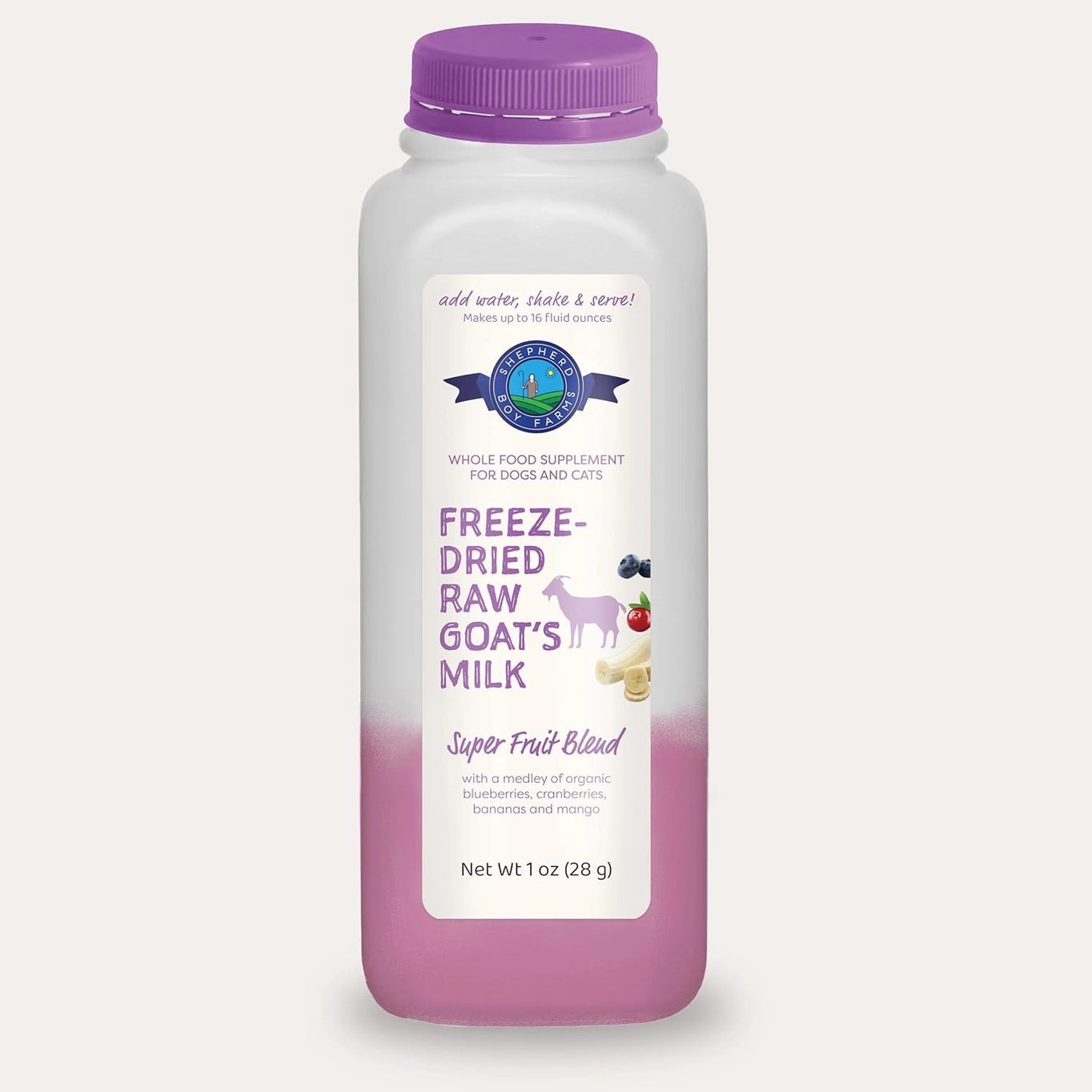 Shepherd Boy Farms Freeze-Dried Raw Goat Milk Topper- Super Fruit Blend