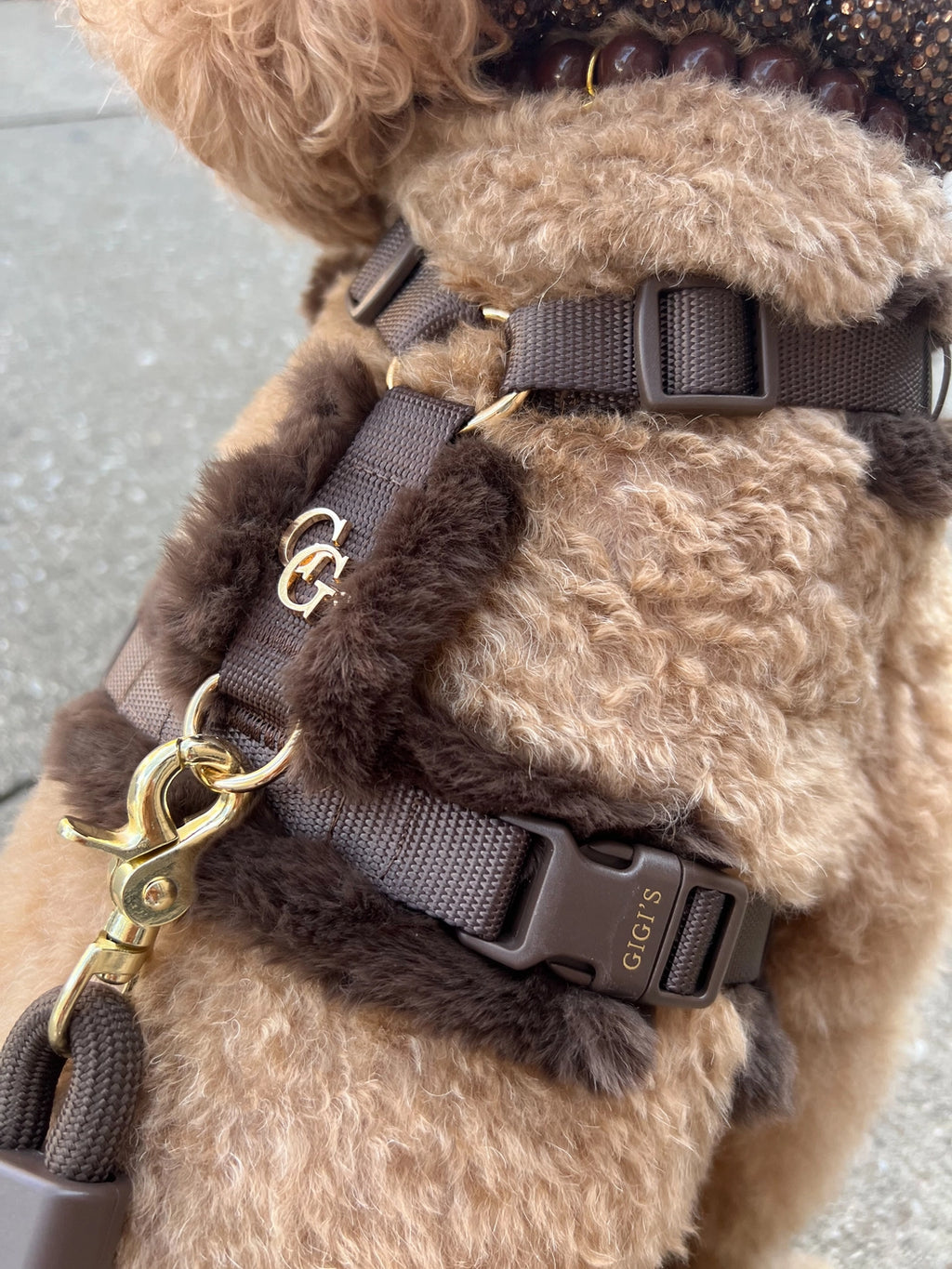 GIGI's USA Comfort Furlowe Harness - Mocha