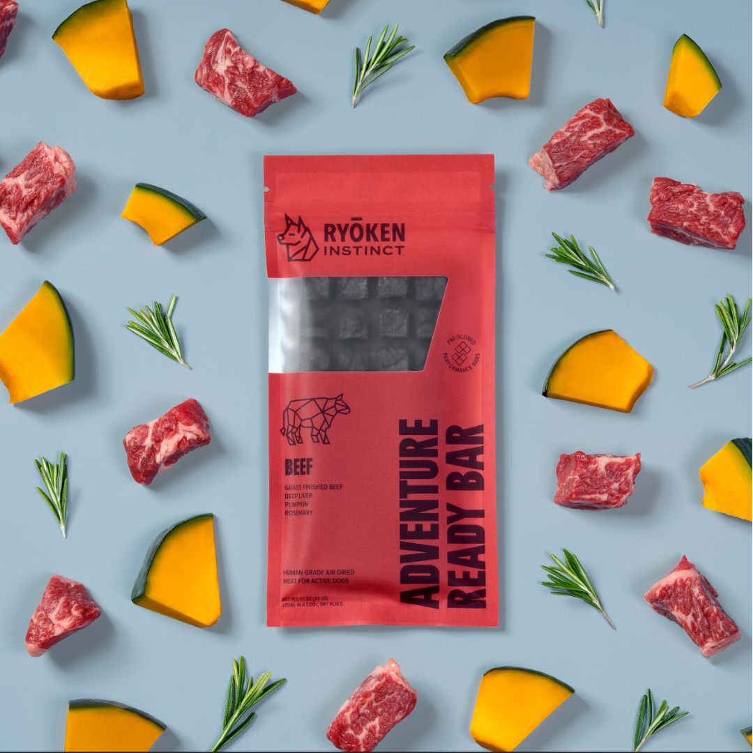 Ryōken Instinct Beef Treat & Snack Bar For Active Dogs - Energy & Recovery
