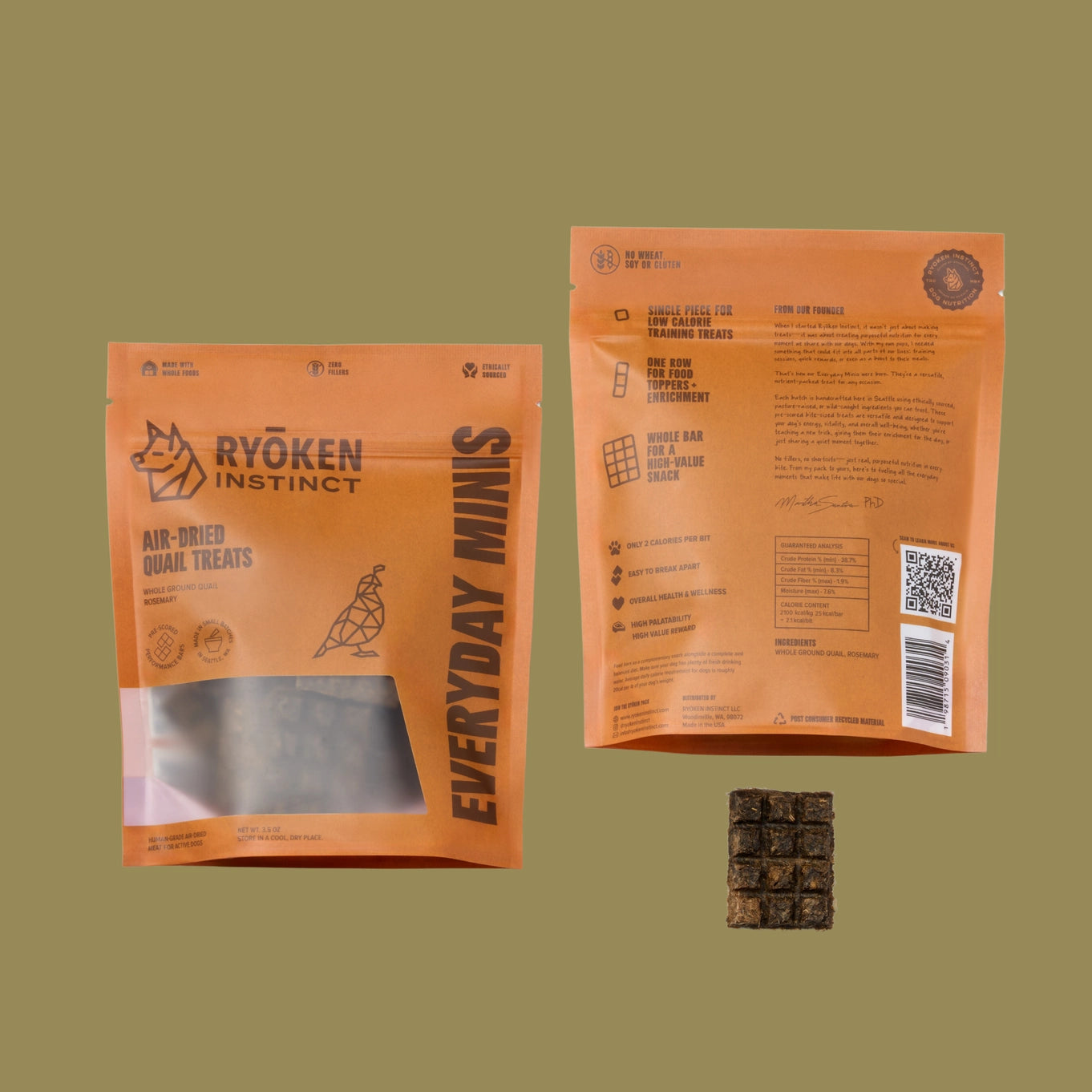 Ryōken Instinct Quail Mini Training Treats For Dogs