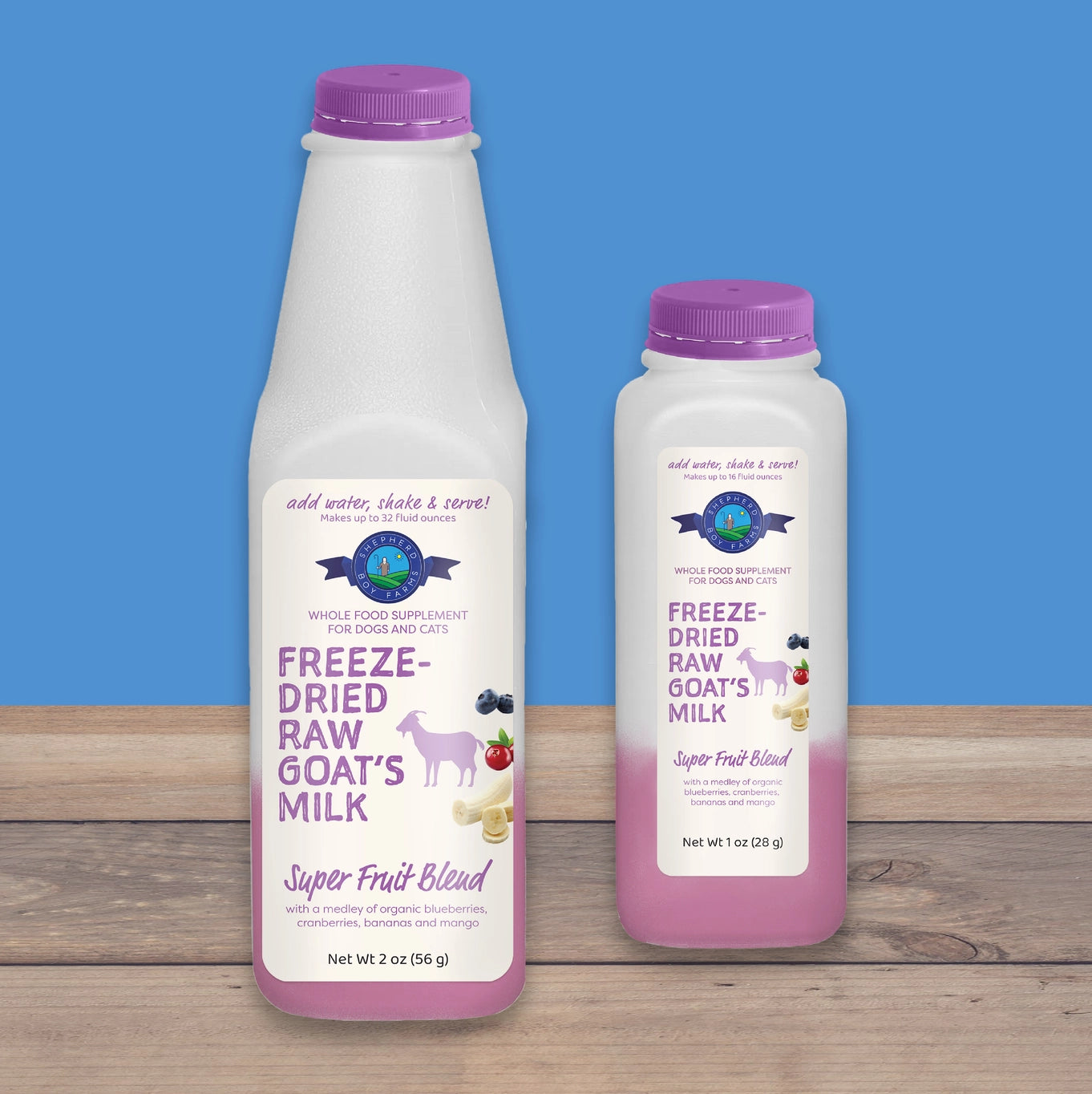 Shepherd Boy Farms Freeze-Dried Raw Goat Milk Topper- Super Fruit Blend