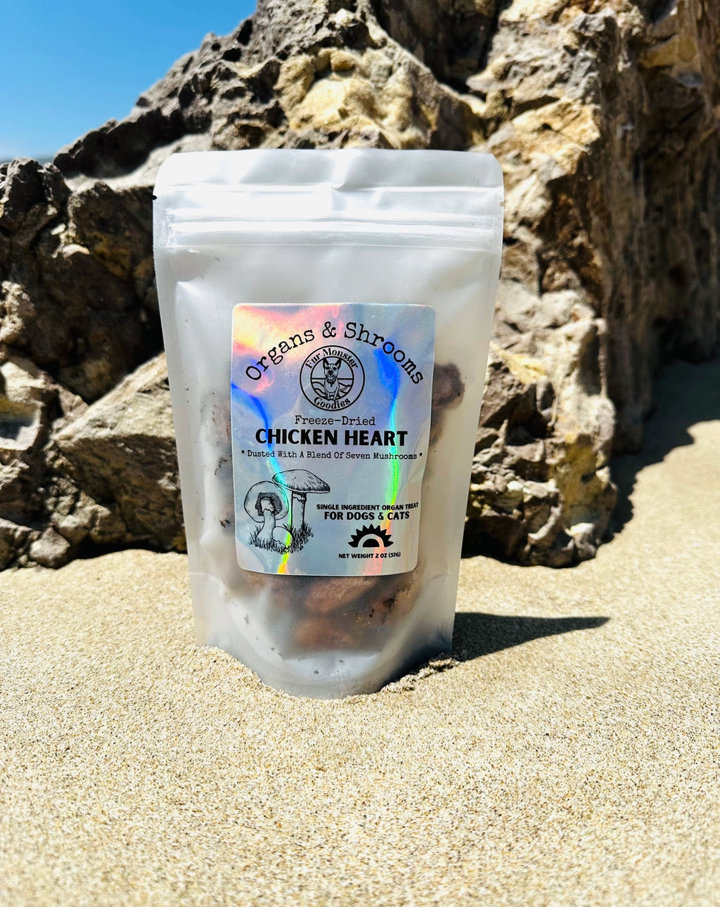 Fur Monster Goodies Freeze-Dried Organ: Chicken Heart & Functional Mushrooms