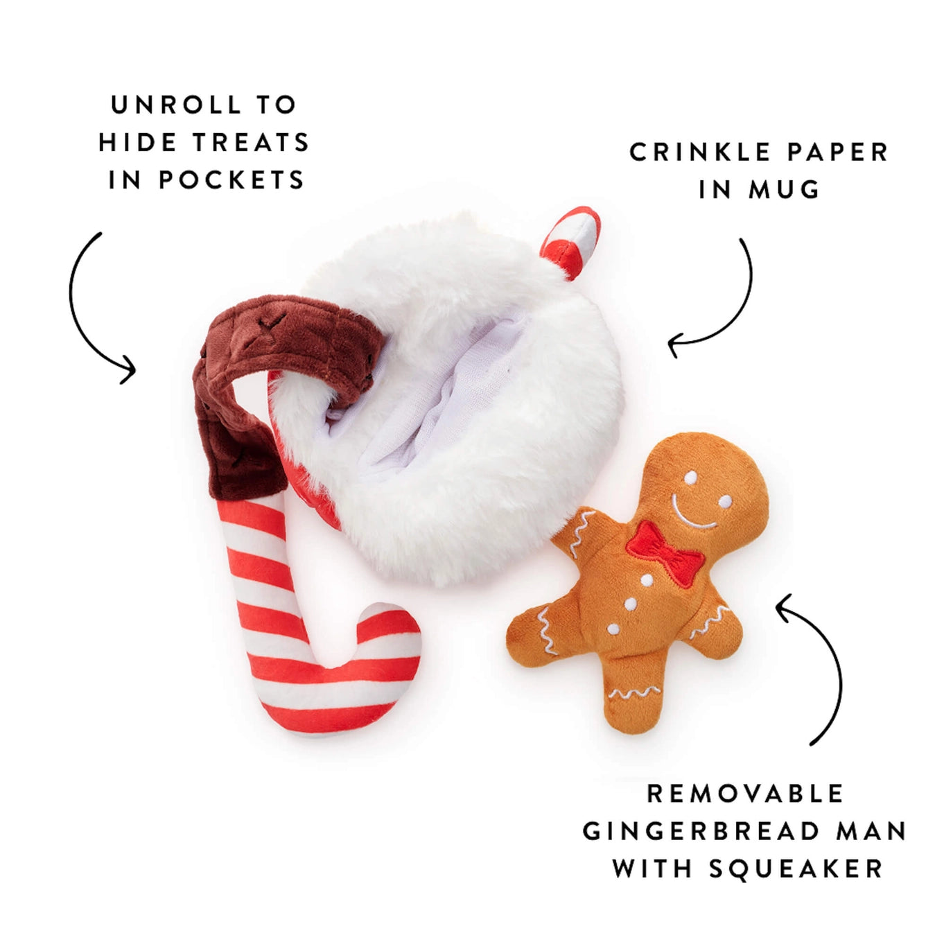 The Foggy Dog Holiday Hot Cocoa Snuffle Dog Toy