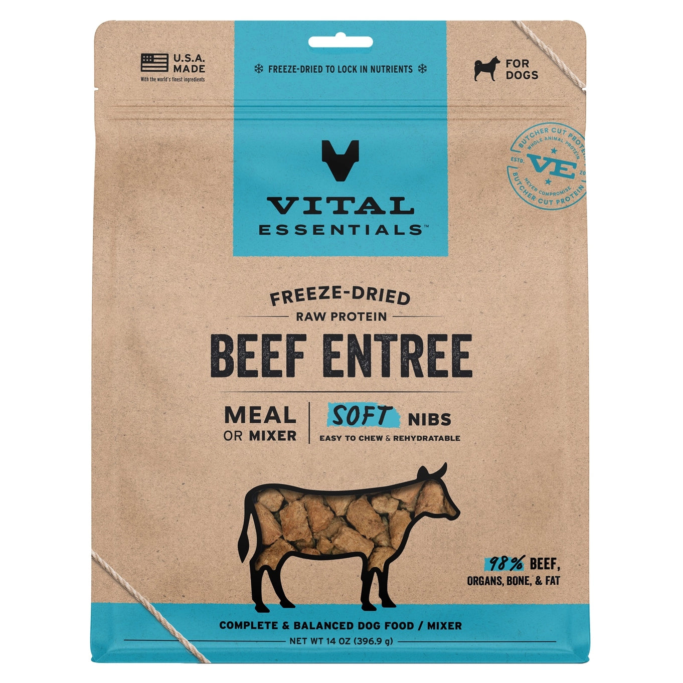 Vital Essentials Beef Entree & Mixer Soft Nibs 14oz