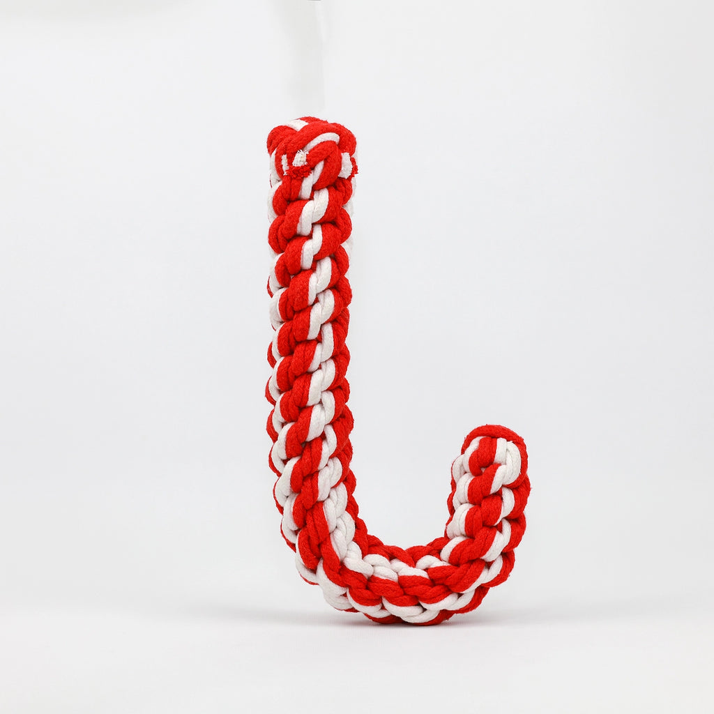 Monli Handmade Candy Cane Rope Dog Toy