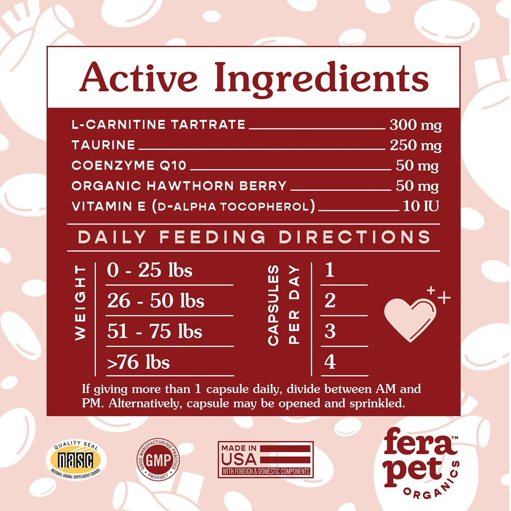 Fera Pets Cardiac Support Supplement For Dogs and Cats
