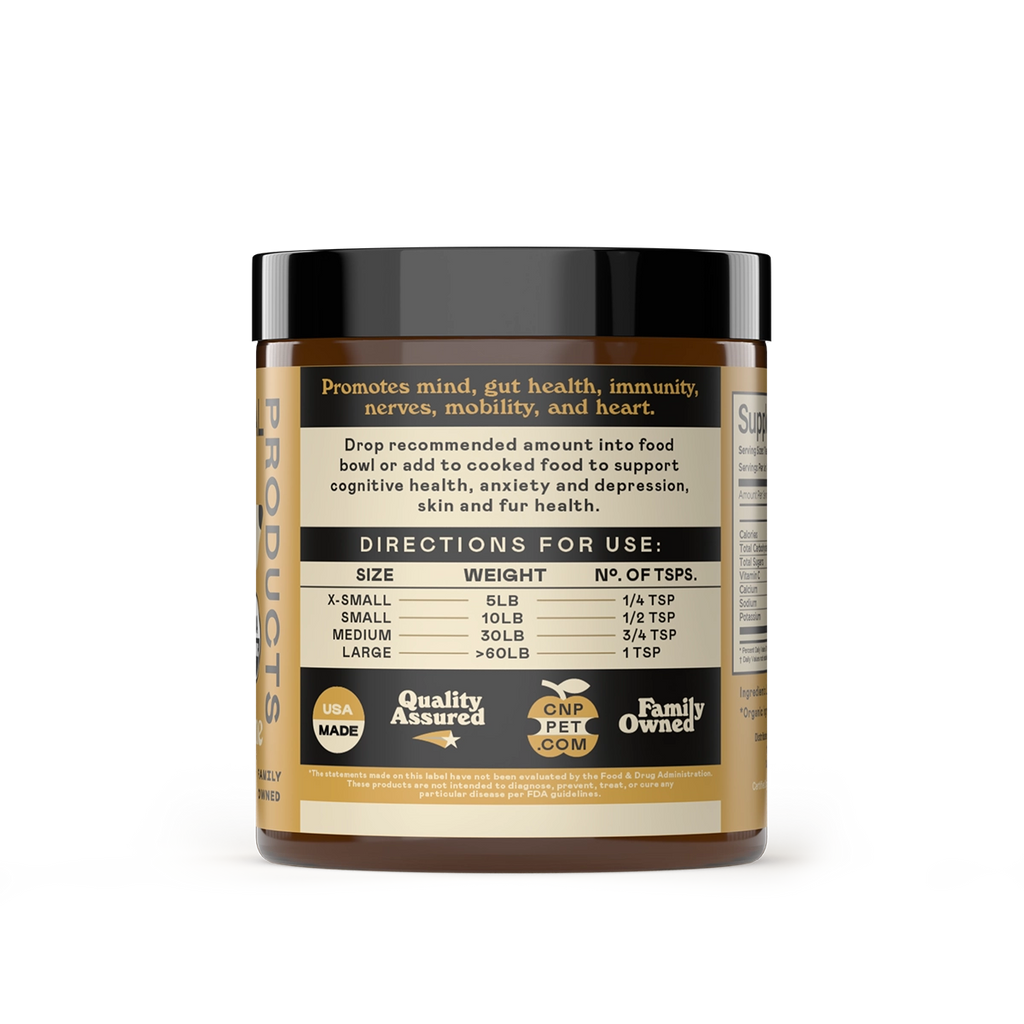 Complete Natural Products Organic Lion's mane Mushroom Powder For Dogs and Cats