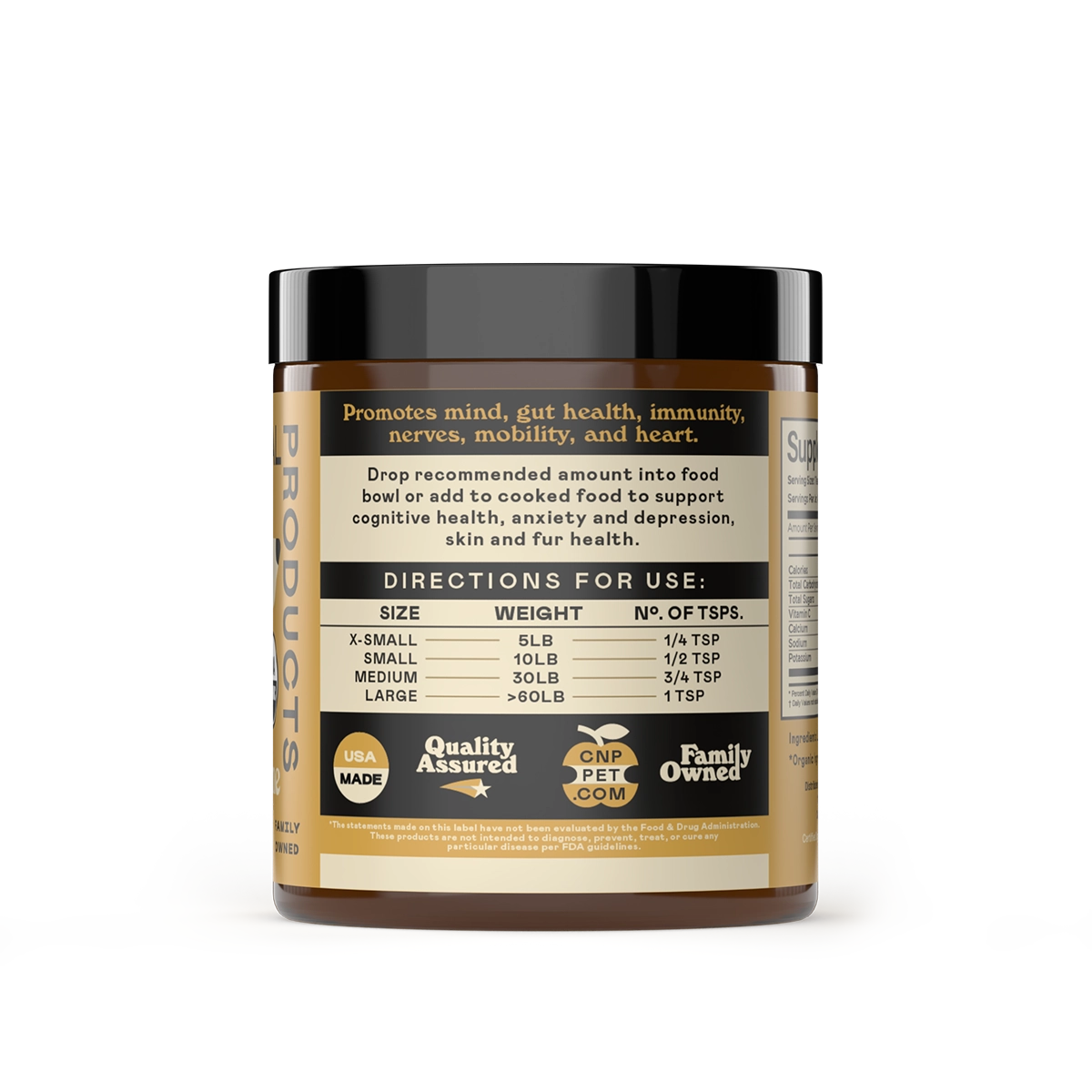 Complete Natural Products Organic Lion's mane Mushroom Powder For Dogs and Cats
