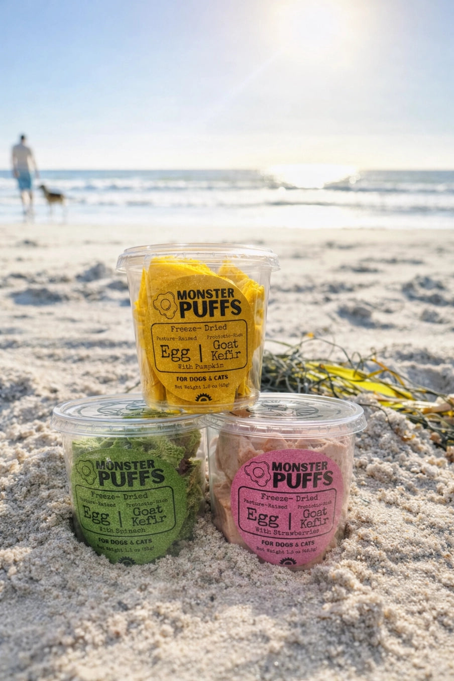 Fur Monster Goodies Freeze-Dried Organic Egg & Goat Kefir: Organic Spinach