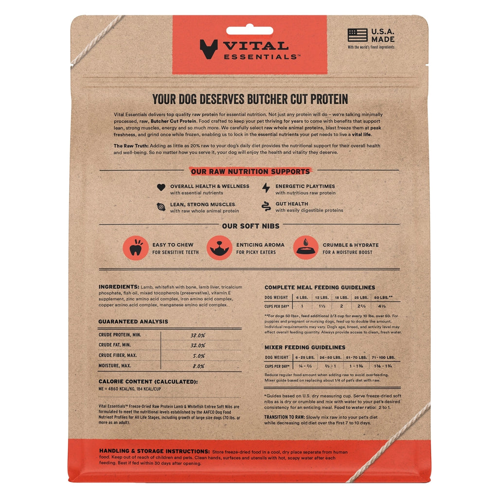 Vital Essentials Lamb Whitefish Entree Soft Nibs 14oz