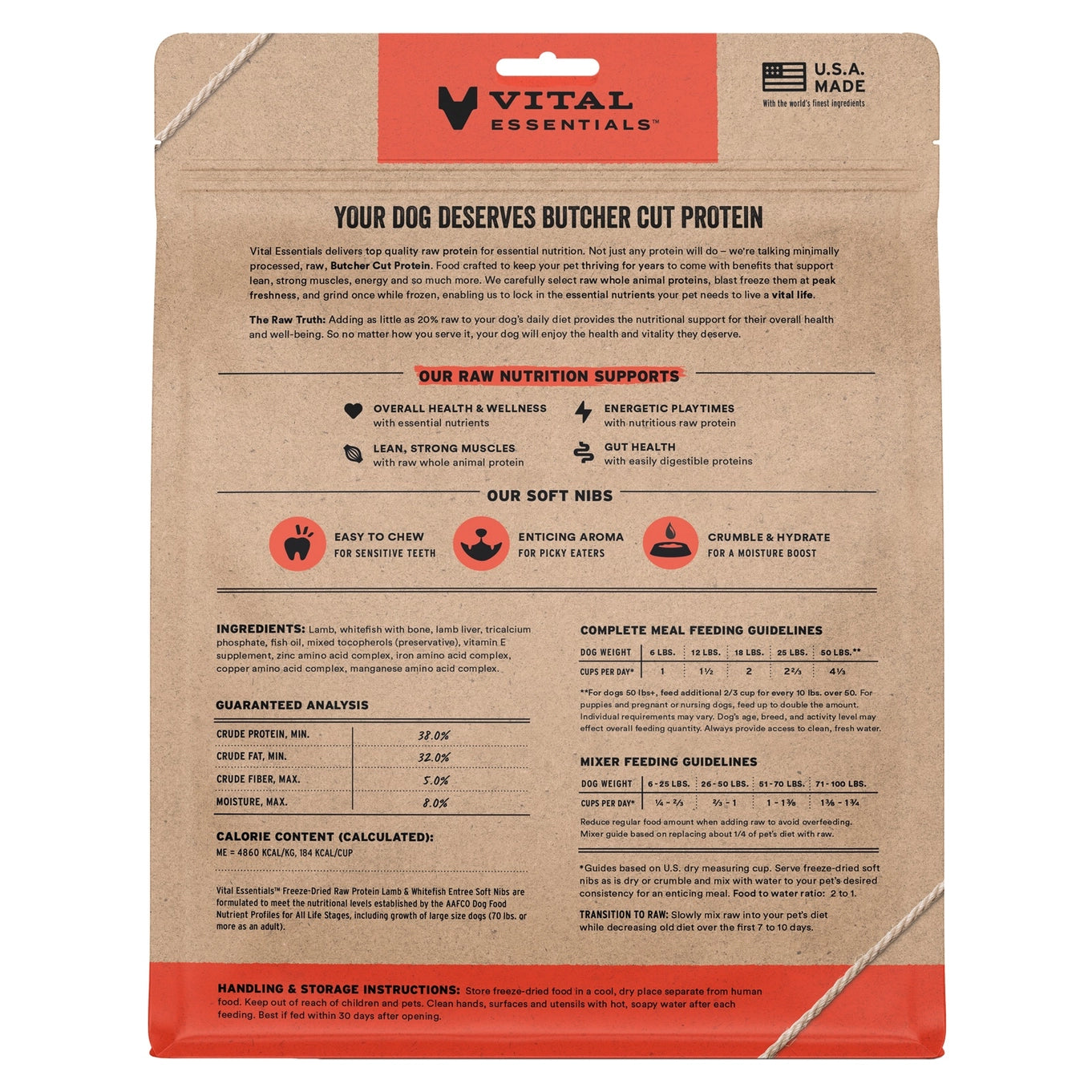 Vital Essentials Lamb Whitefish Entree Soft Nibs 14oz