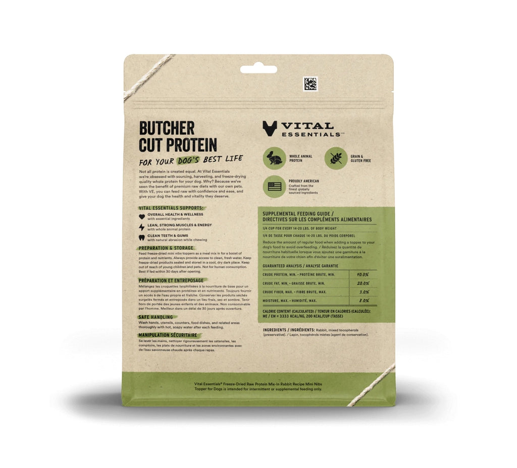 Vital Essentials Fd Raw Rabbit Protein Mix-in Topper 18 oz