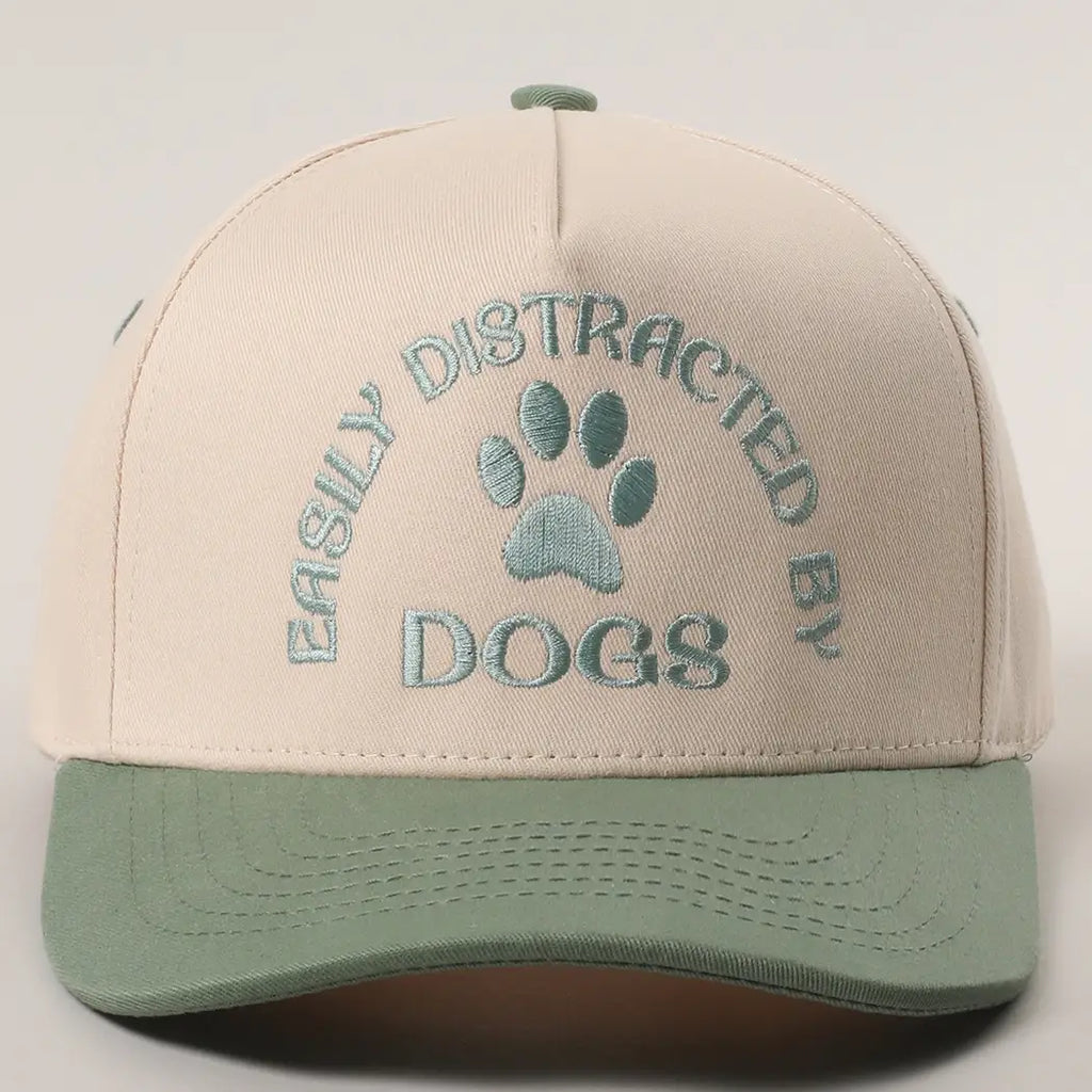 Easily Distracted By Dogs Embroidered Trucker Hat