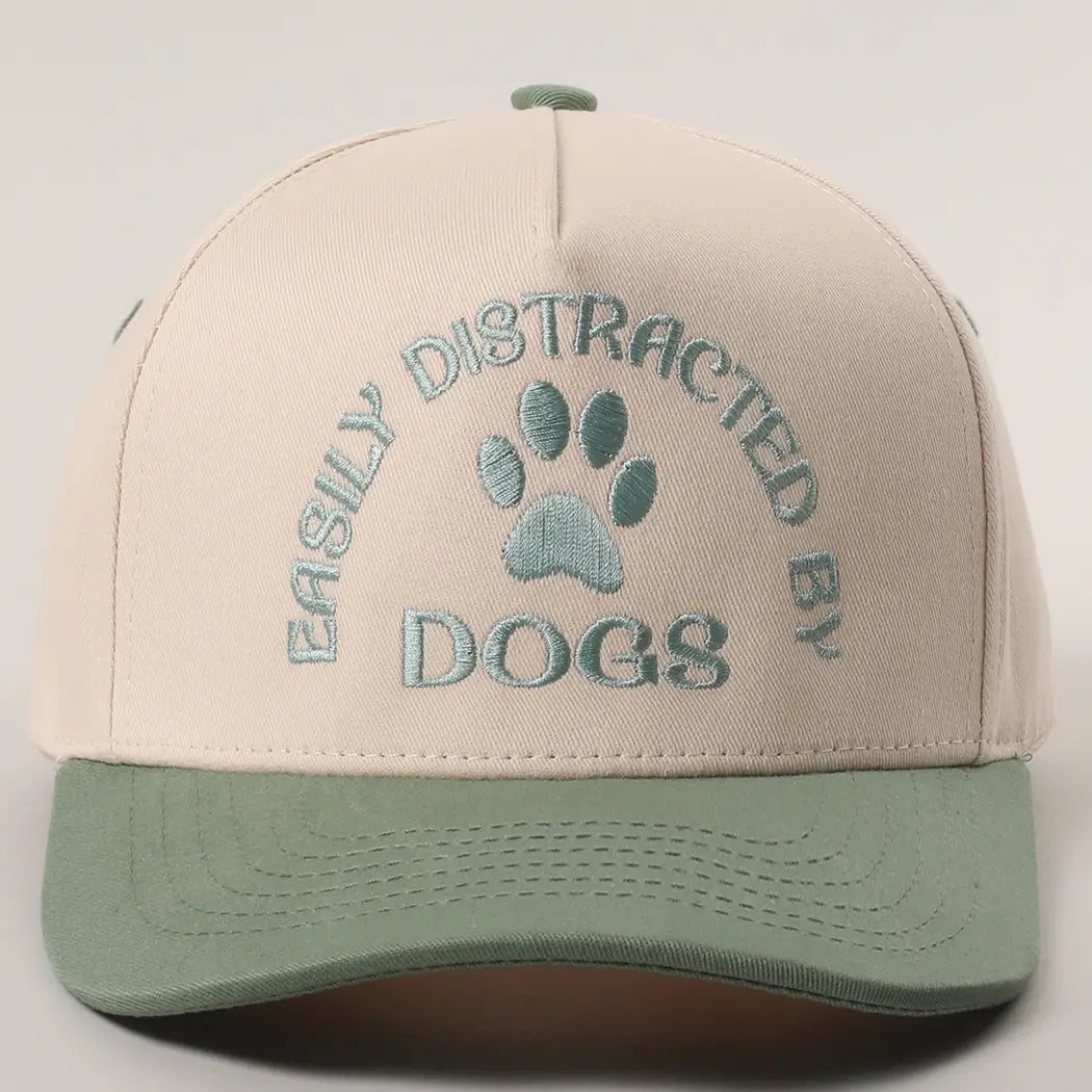 Easily Distracted By Dogs Embroidered Trucker Hat
