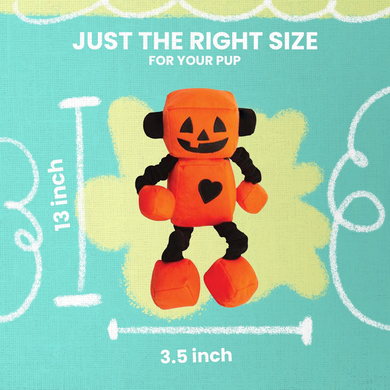 Snug Arooz Jack-O-Bot Dog Toy