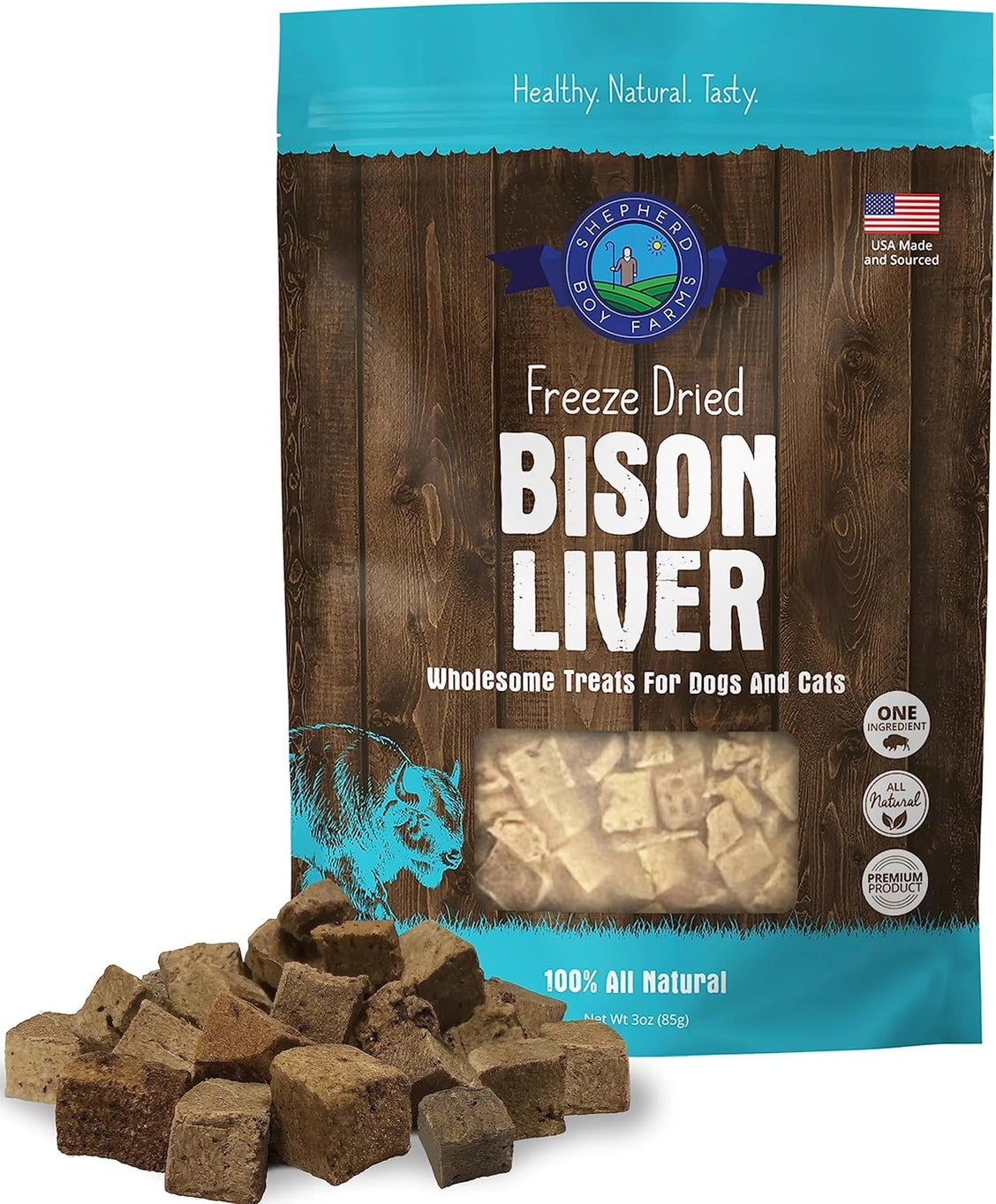 Shepherd Boy Farms Freeze Dried Bison Liver Treats