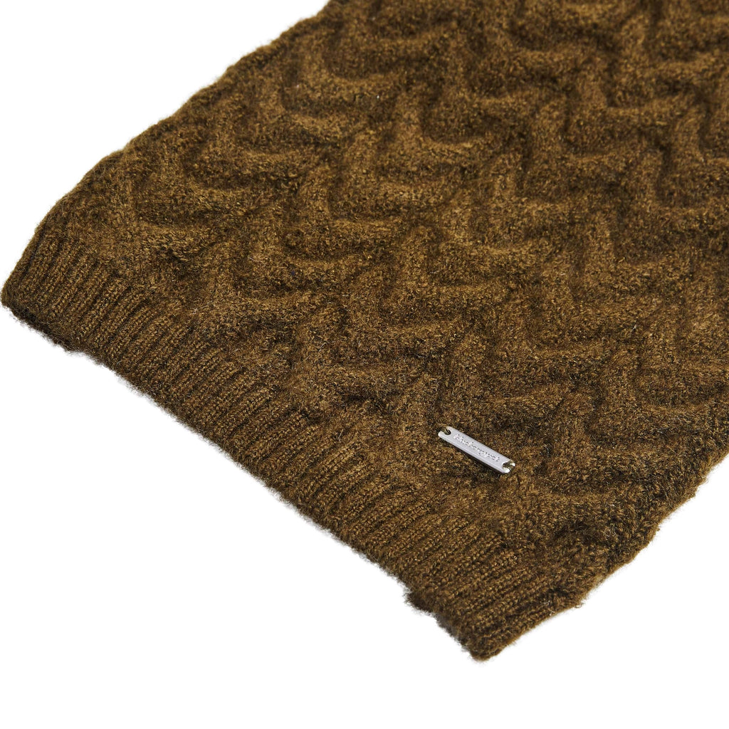 Fuzzy Textured Turtle Neck Knit Sweater