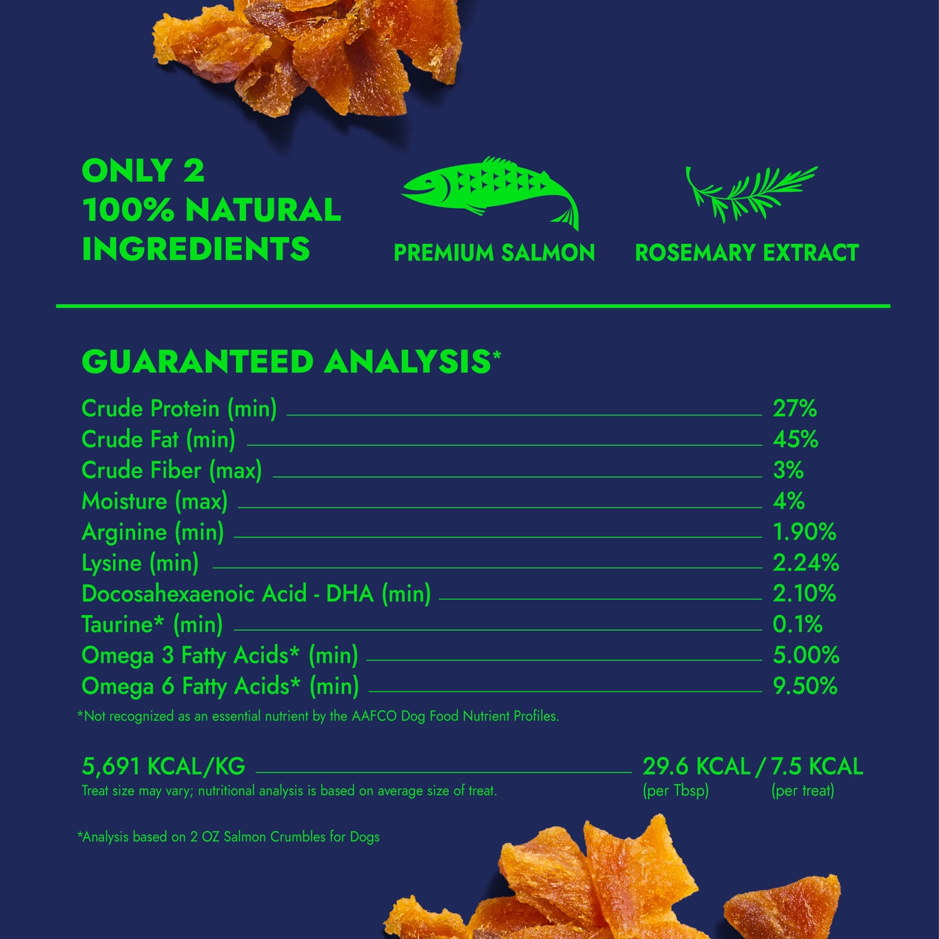 Finfare Freeze-Dried Salmon Crumbles (Treat & Topper) For Dogs & Cats
