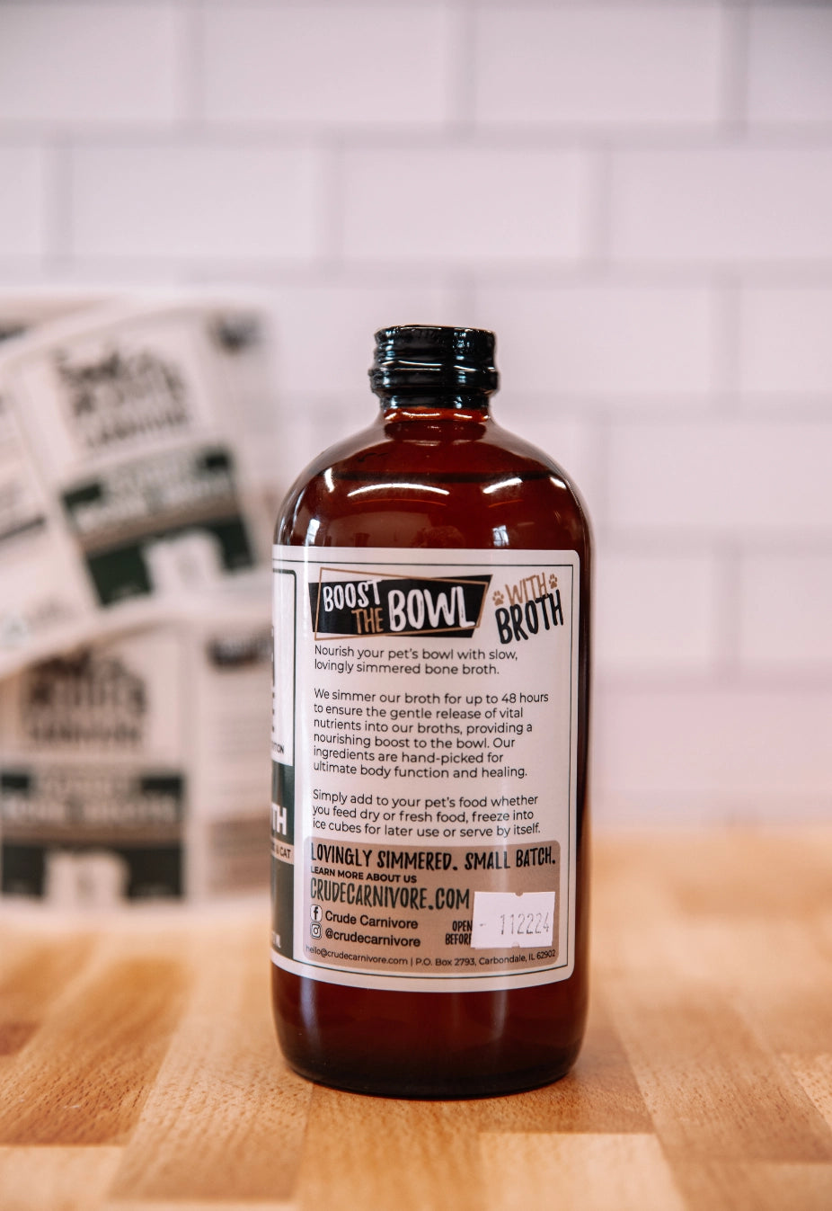 Crude Carnivore Rabbit Bone Broth For Dogs and Cats