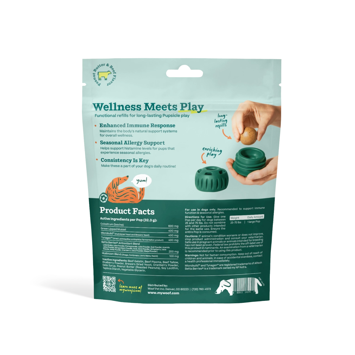 Woof Allergy Support Wellness Pops