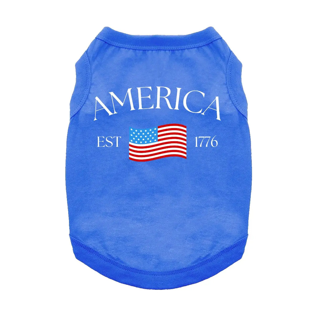Doggie Design America Dog Shirt - Blue