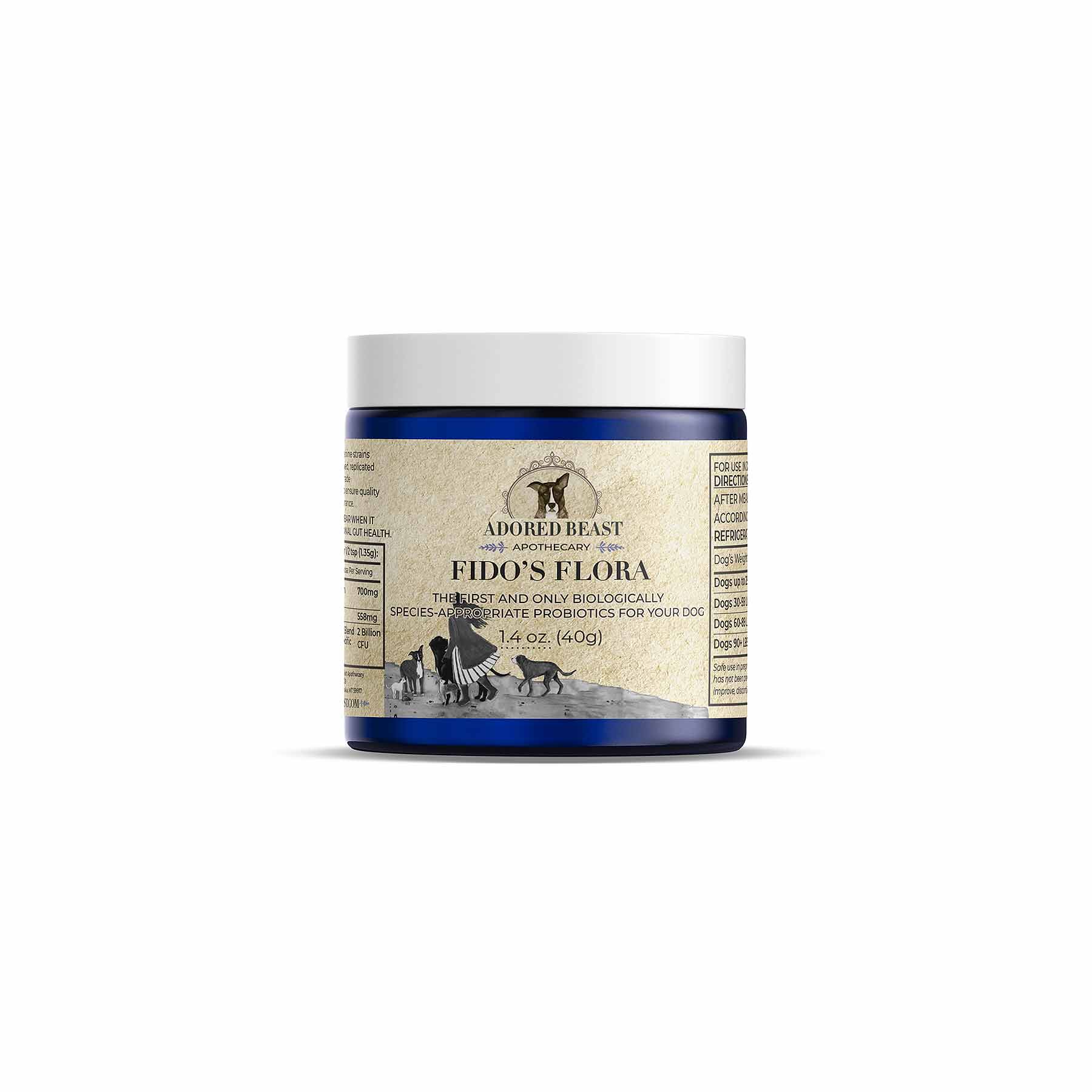 Adored Beast Apothecary Fido's Flora | Canine Species Specific Probiotic
