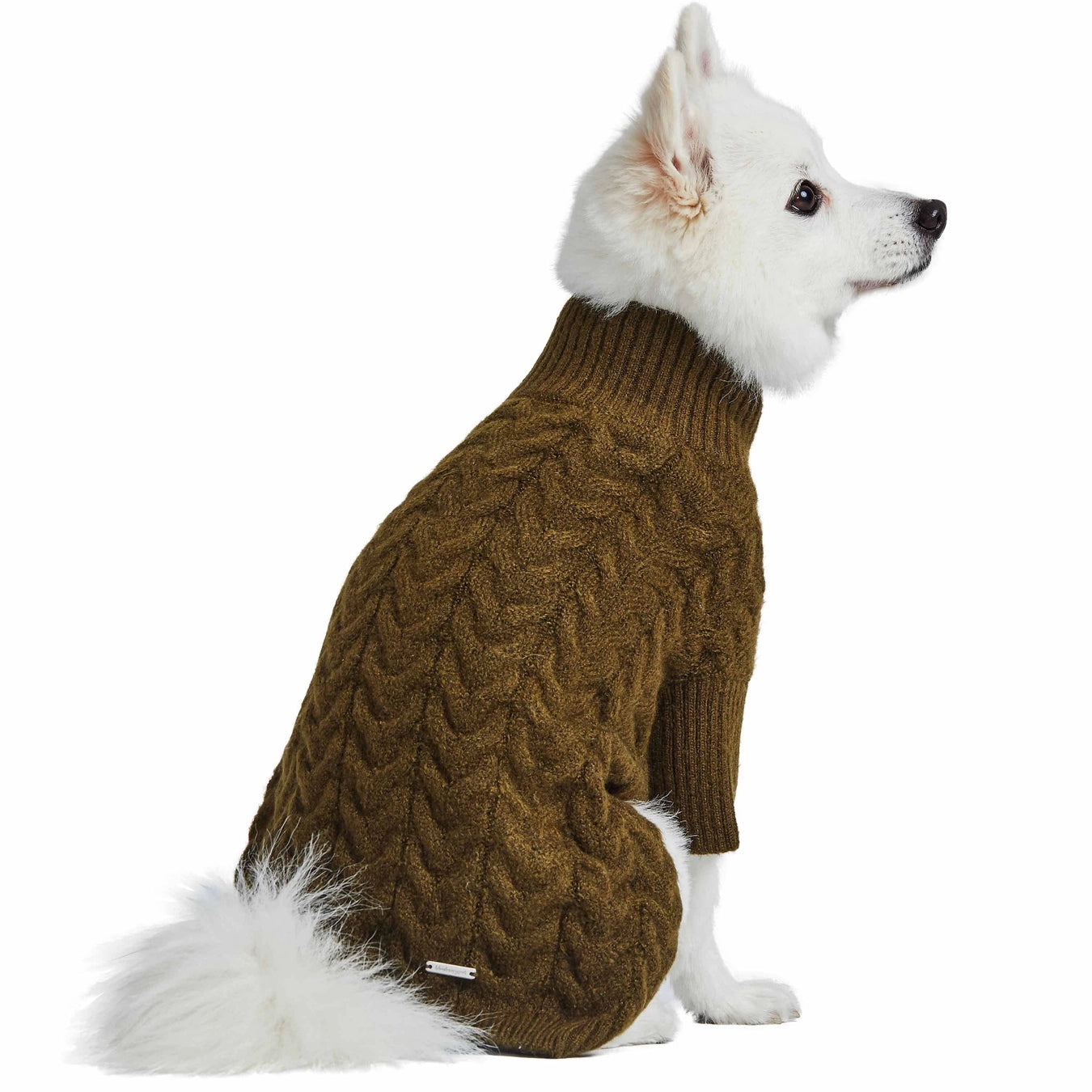 Fuzzy Textured Turtle Neck Knit Sweater