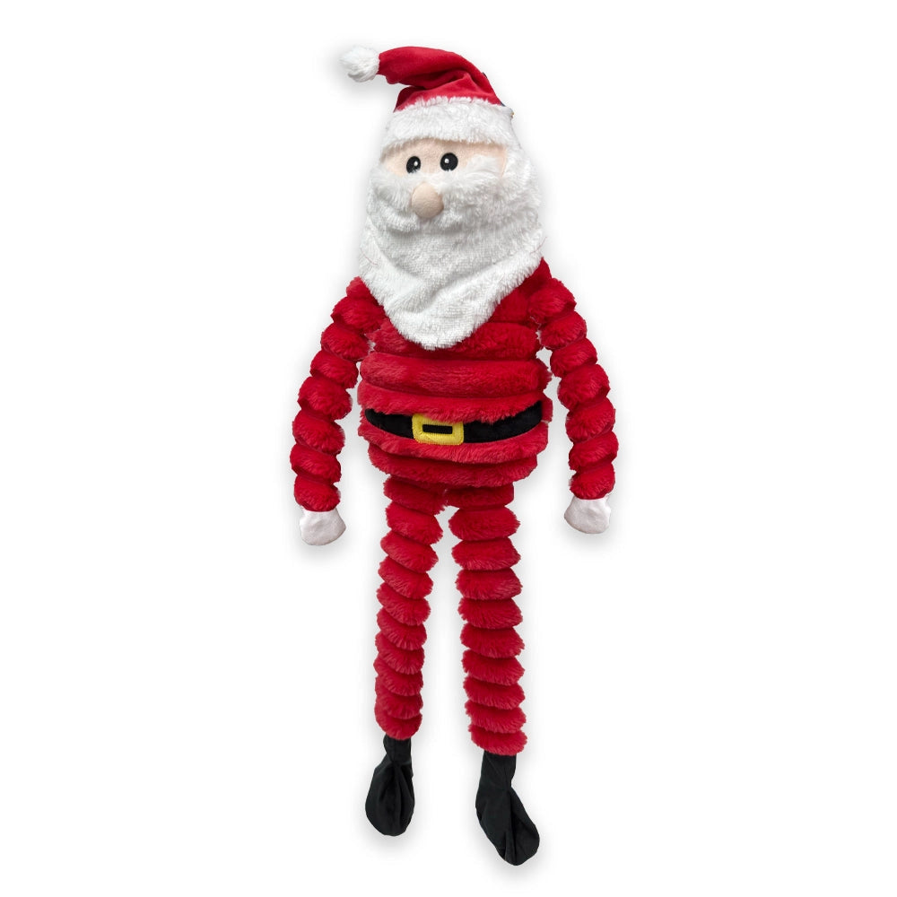 36" Christmas Long Legged Santa Dog Toy