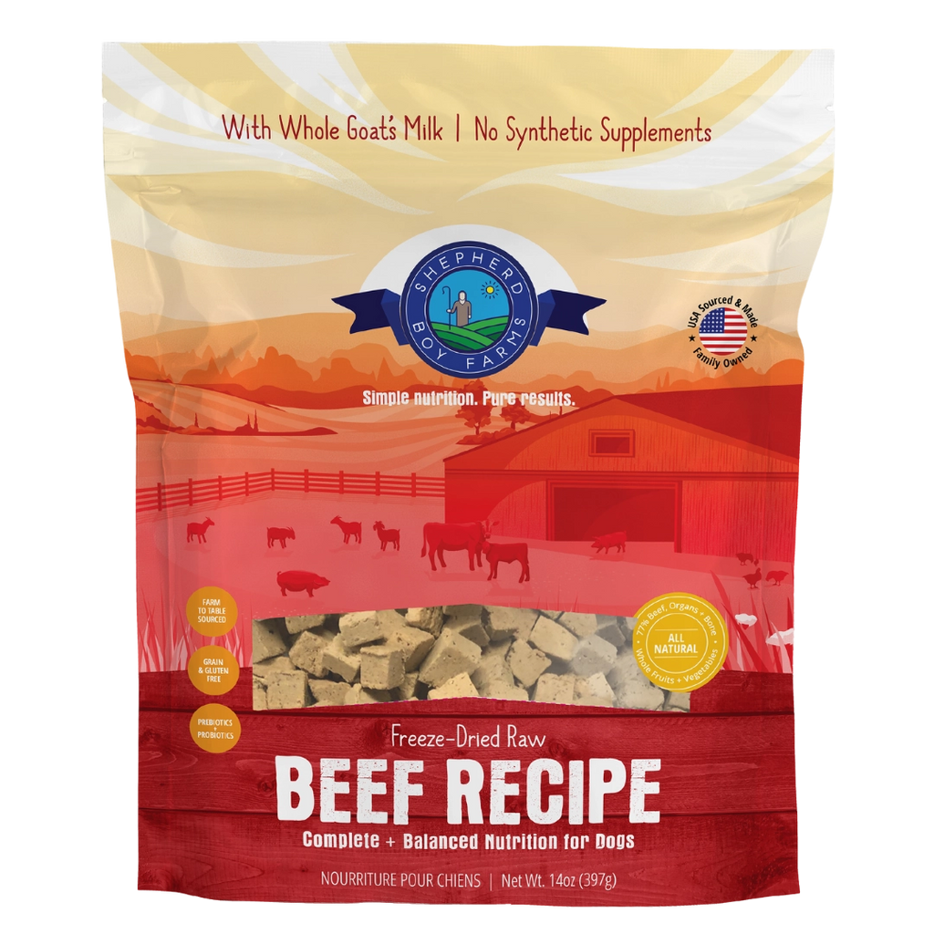 Shepherd Boy Farms Freeze Dried Beef Recipe Dog Food