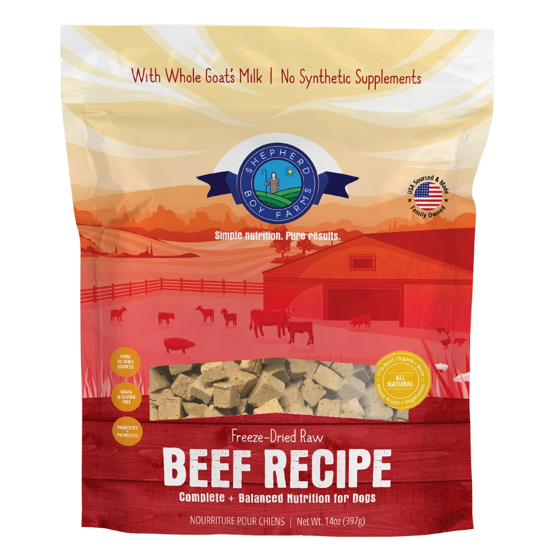 Shepherd Boy Farms Freeze Dried Beef Recipe Dog Food