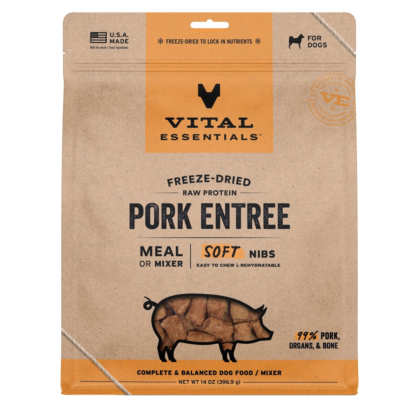 Vital Essentials Pork Entree & Mixer Soft Nibs 14oz