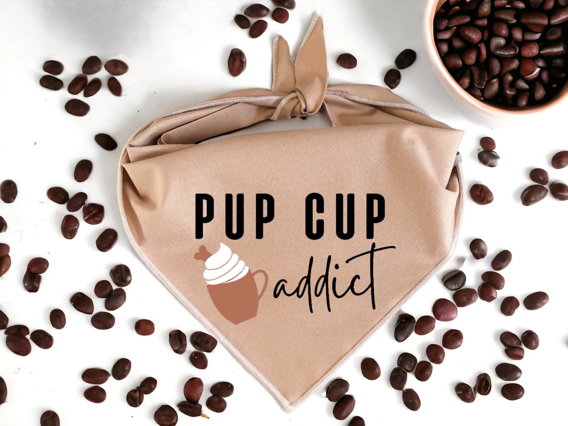 Boneyard Co "Pup Cup Addict" Dog Bandana