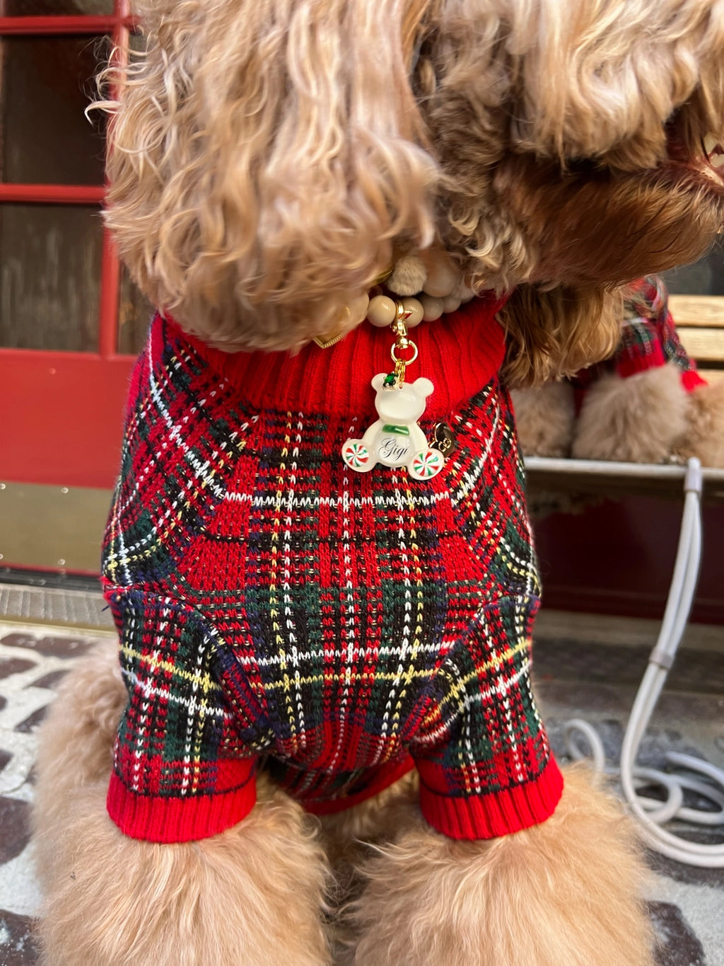 GIGI'S USA Tartanette Dog Sweater