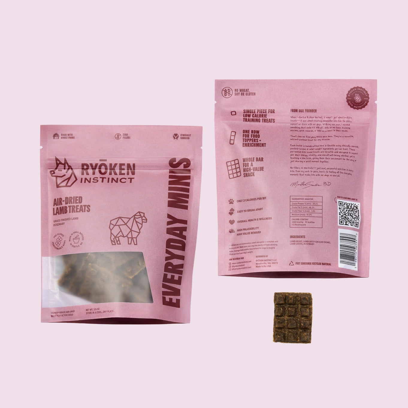 Ryōken Instinct Lamb Mini Training Treats For Dogs