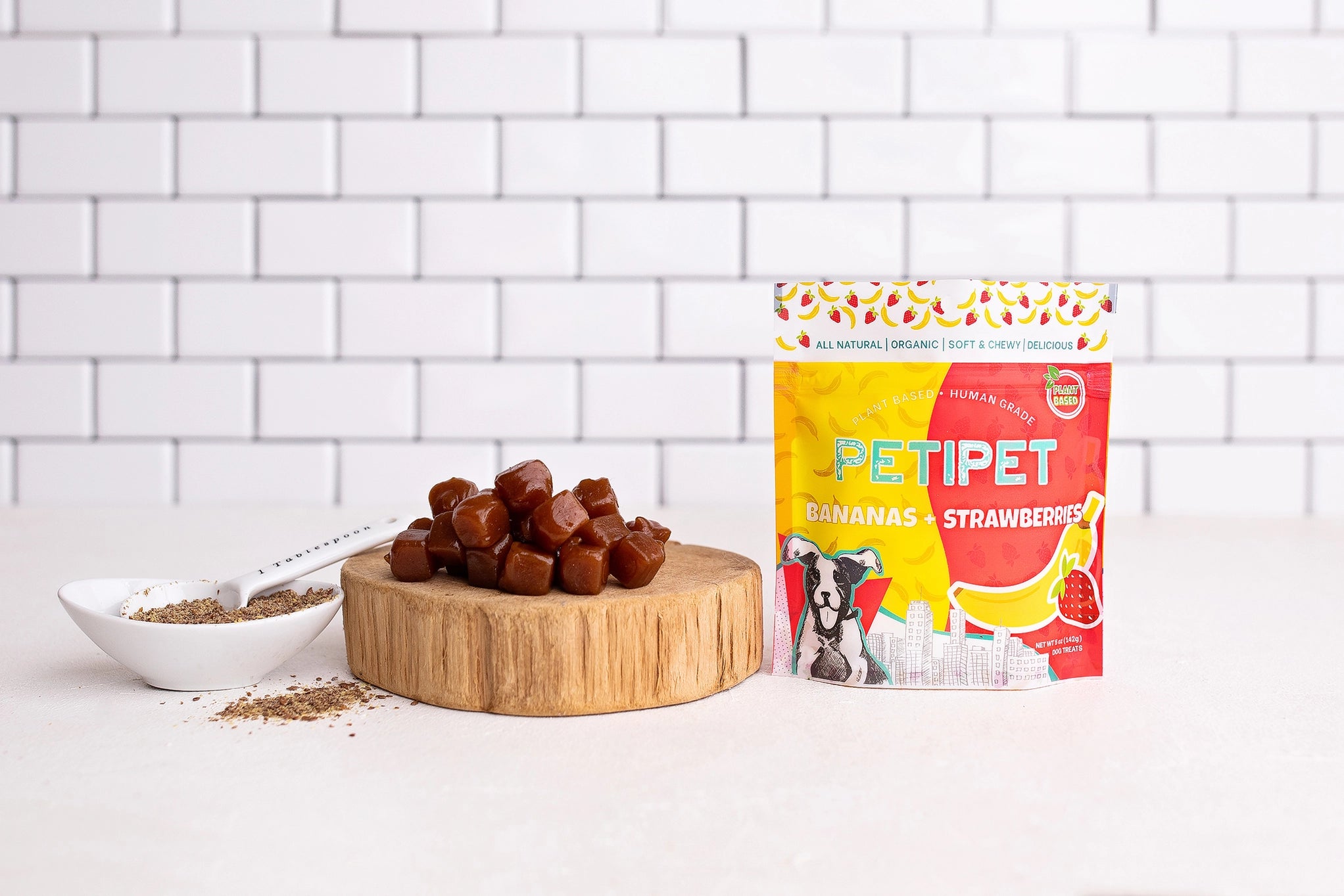 Petipet Bananas + Strawberry Treats - Vegan