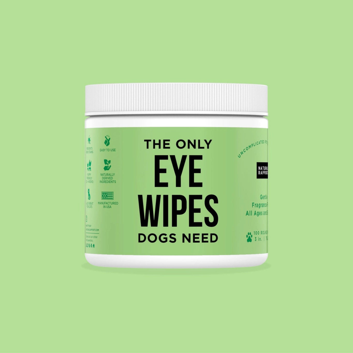 Natural Rapport The Only Eye Wipes Dogs Need