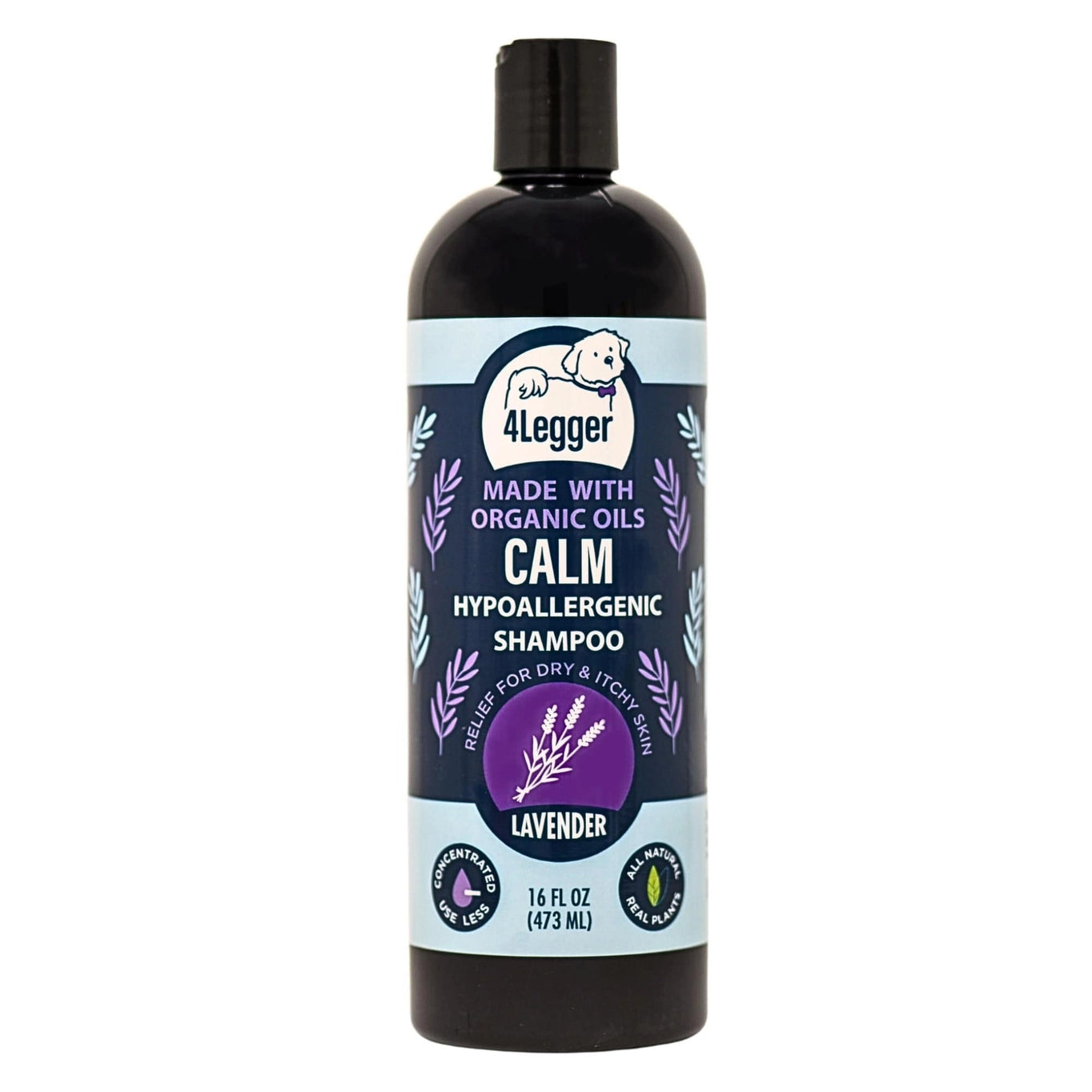 4-Legger Calm Organic Lavender Natural Dog Shampoo with Calendula