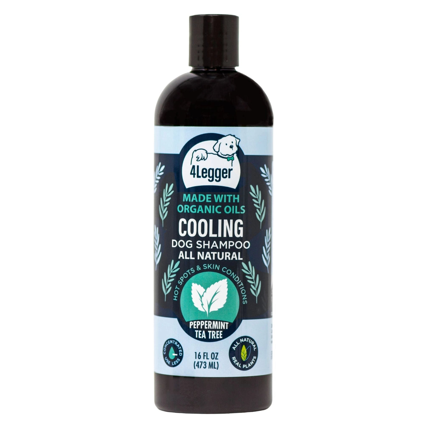 4-Legger Cooling Organic Tea Tree Oil Dog Shampoo For Itchy Skin