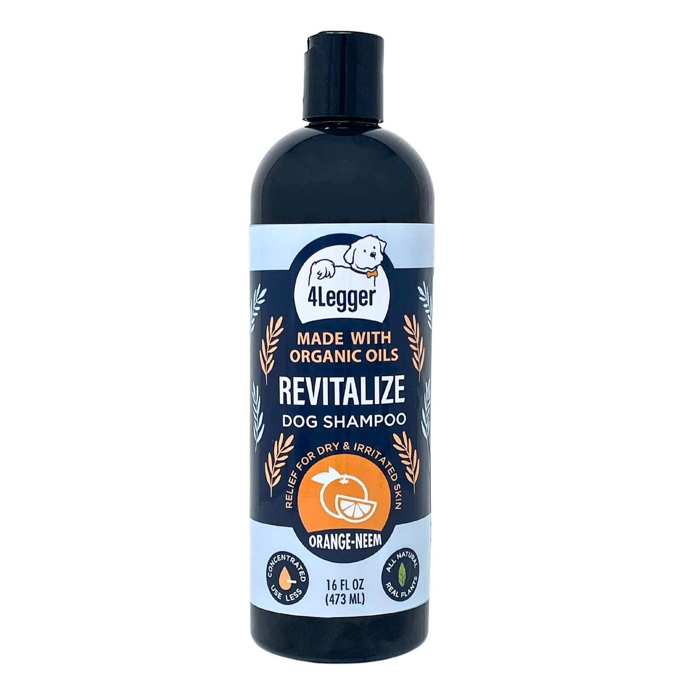 4-Legger Revitalize Organic Neem Dog Shampoo and Orange Essential Oil