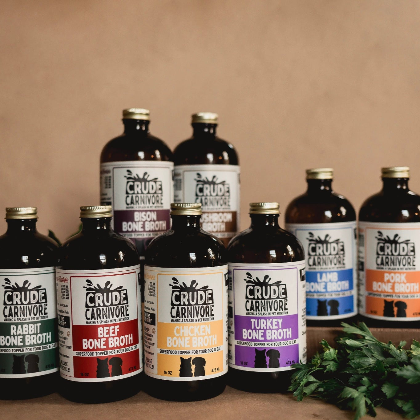 Crude Carnivore Beef Bone Broth For Dogs and Cats