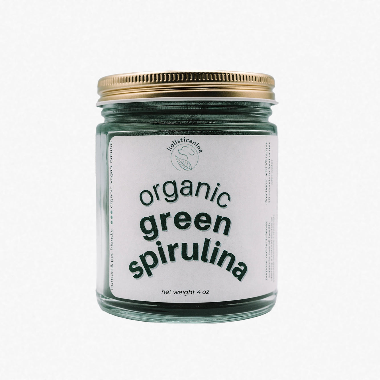 Holisticanine Organic Green Spirulina | Anti-Inflammatory and Antioxidant