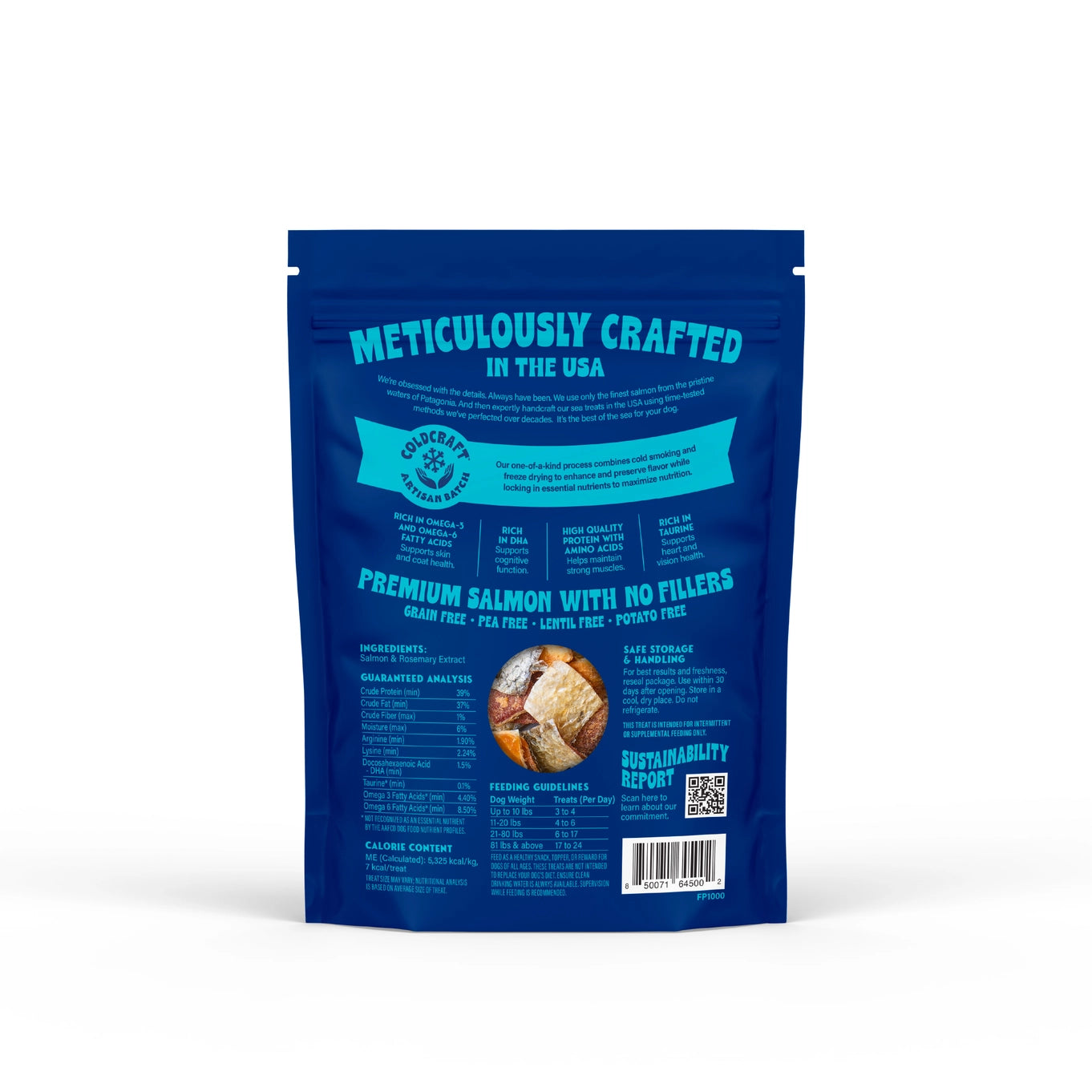 Finfare Freeze Dried Salmon Skin Bites For Dogs & Cats