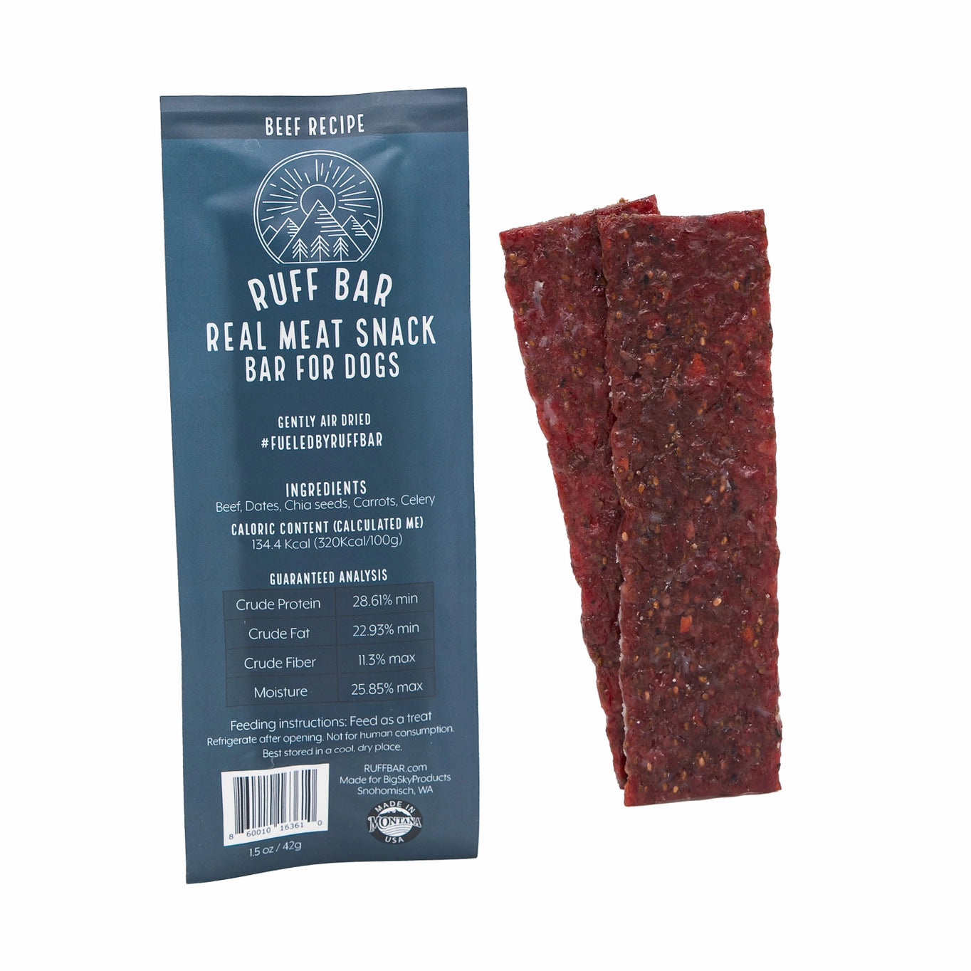 Ruff Bar Beef Ruff Bars - the First Protein Adventure Bar For Dogs