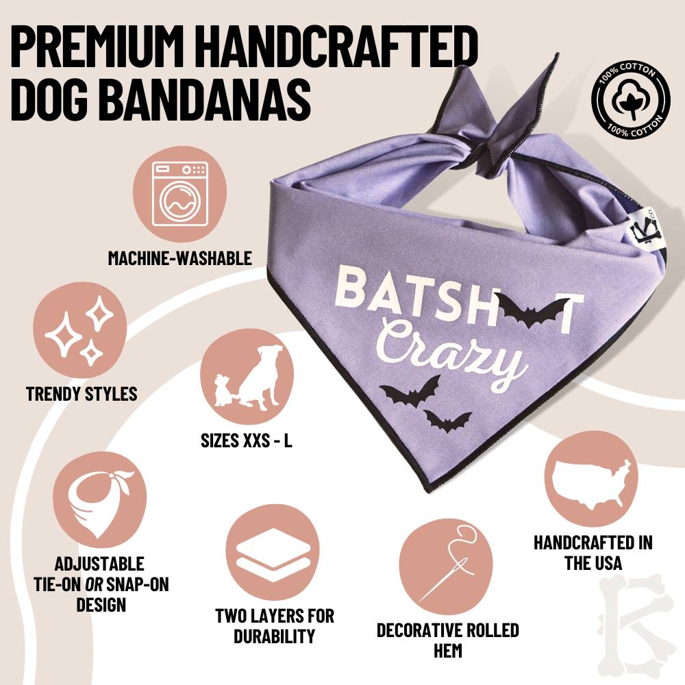 Boneyard Co "Batsh*T Crazy" Dog Bandana