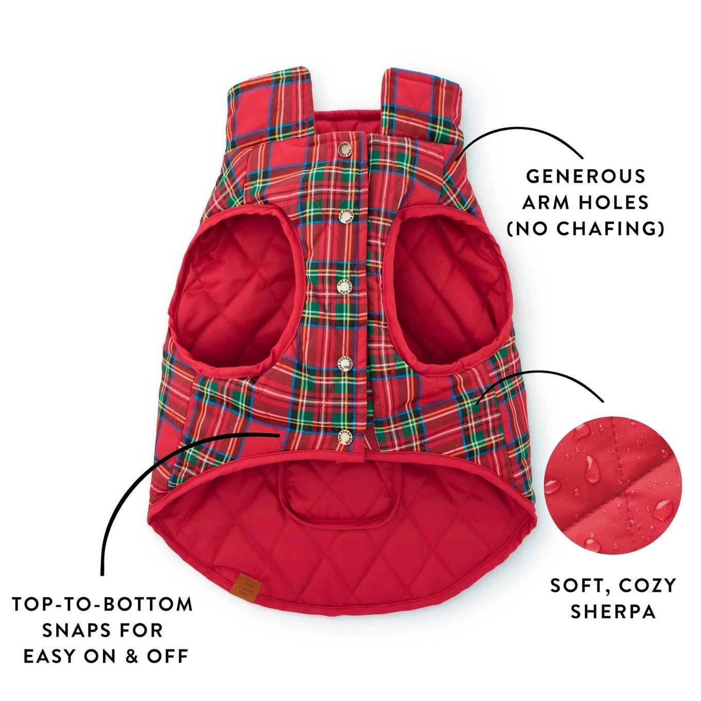 The Foggy Dog Tartan Reversible Dog Jacket