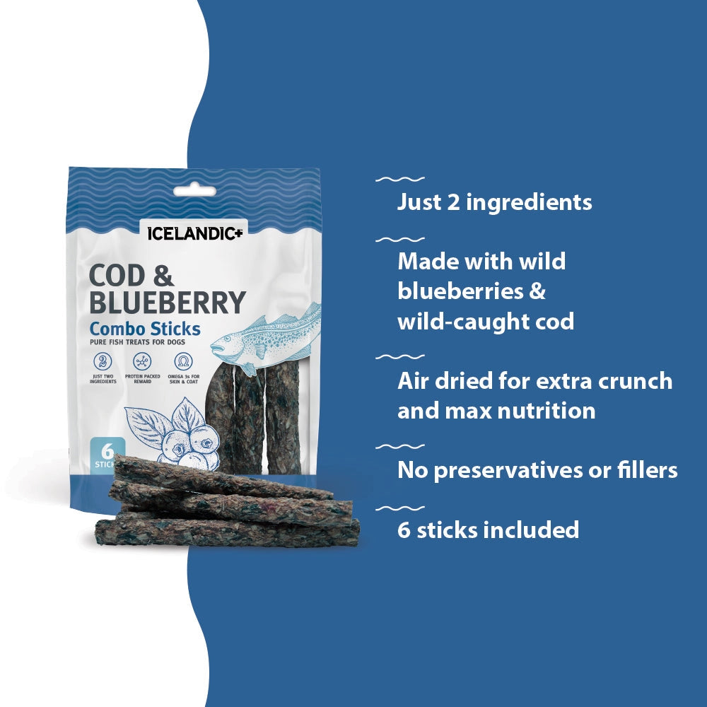 Icelandic+ Cod & Blueberry Combo Sticks