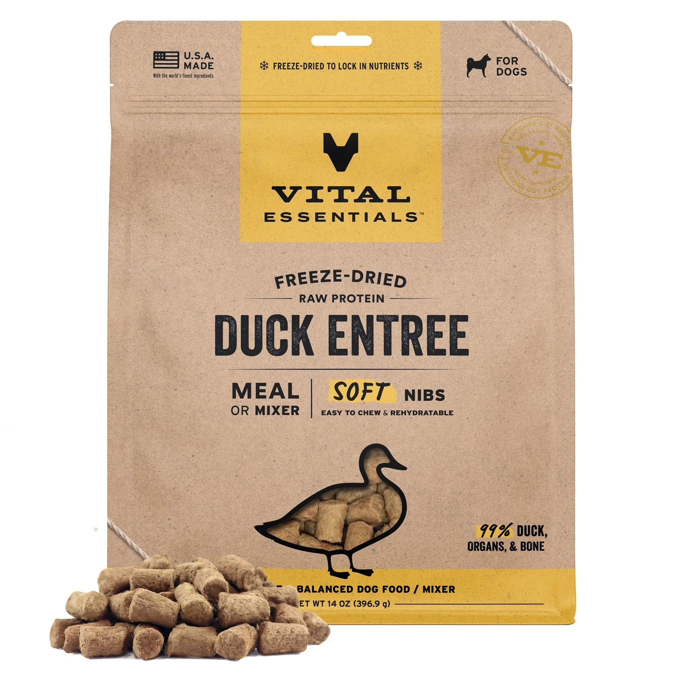 Vital Essentials Duck Entree & Mixer Soft Nibs 14oz