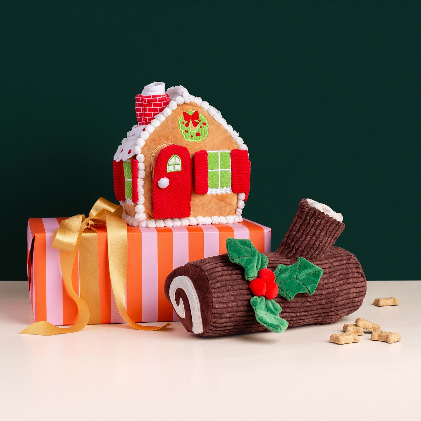The Foggy Dog Gingerbread House Snuffle Dog toy